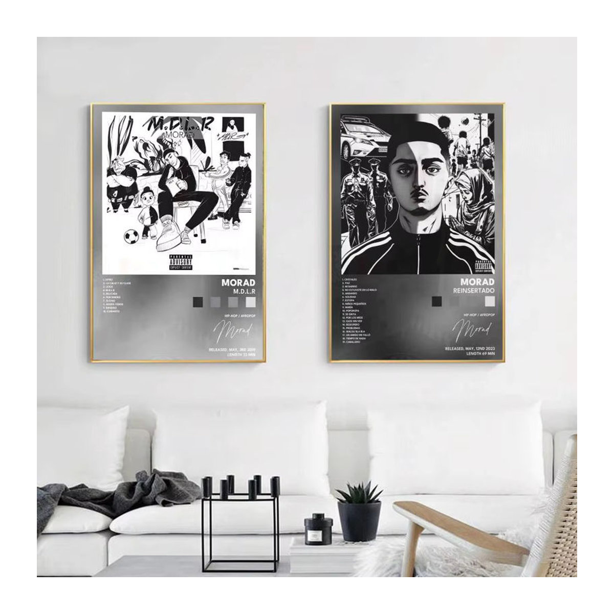 M-Morad M-MDLR Wandbild als Leinwand-Porträt für deine moderne Dekoration in Schwarz und Mehrfarbig - Bild 4