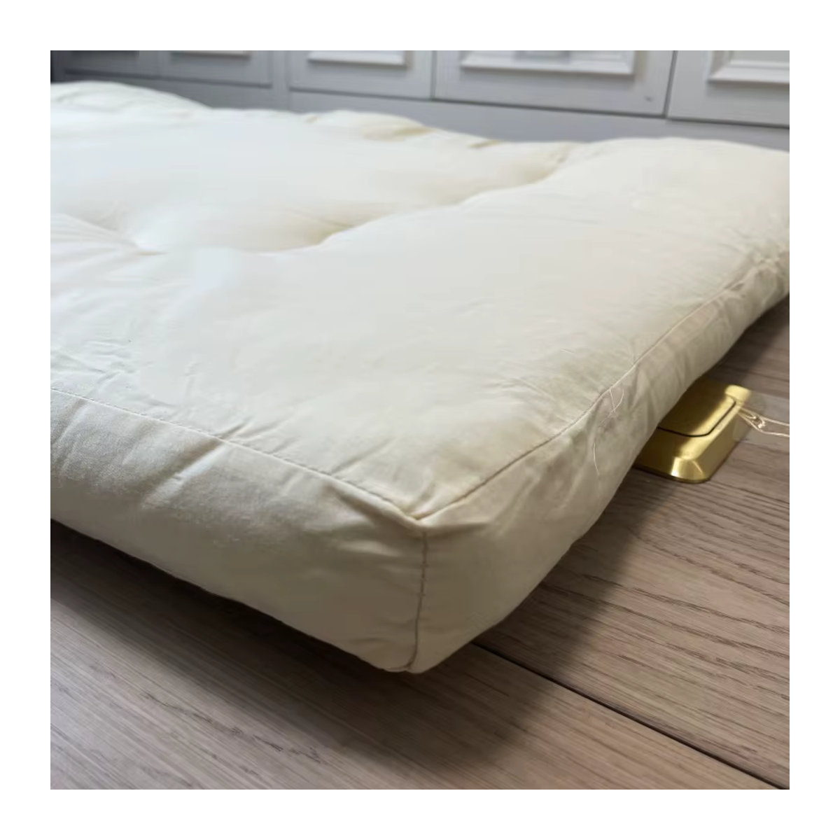 MadameJsHome Japanische Shiki-Futon-Matratze in Beige, faltbare Tatami-Matte als minimalistische Bodenmatratze und Gästebett für das Einzelbett - Bild 3