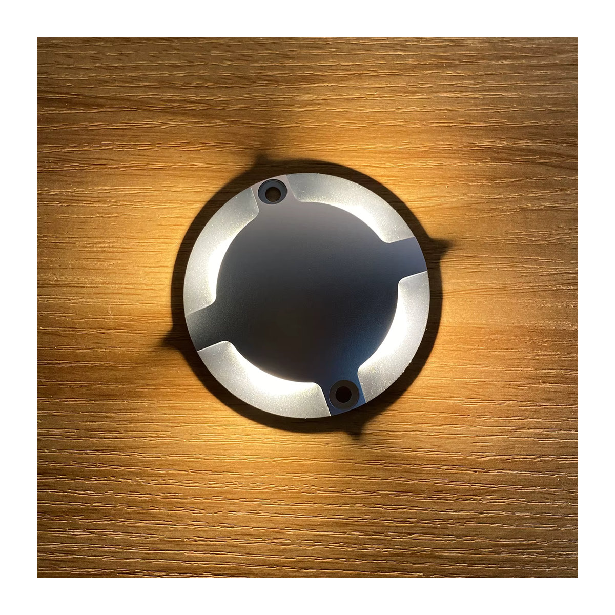 MAECHUANGYUAN Ultradünne LED Wegeleuchte mit 4 Löchern, IP67 wasserdicht, Silber, minimalistisches Design für Außenbereich und Garten - Bild 5