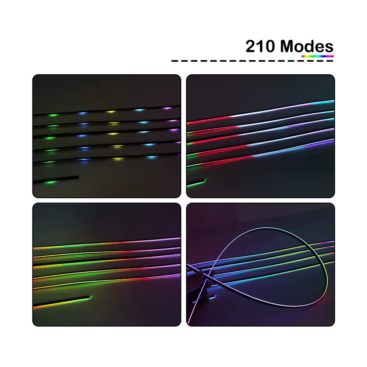 MAGIC COLORM 18-in-1 Auto-Umgebungslicht mit 64 Farben und Bluetooth-App-Steuerung, RGB-Acrylstreifen für den Innenraum - Bild 4