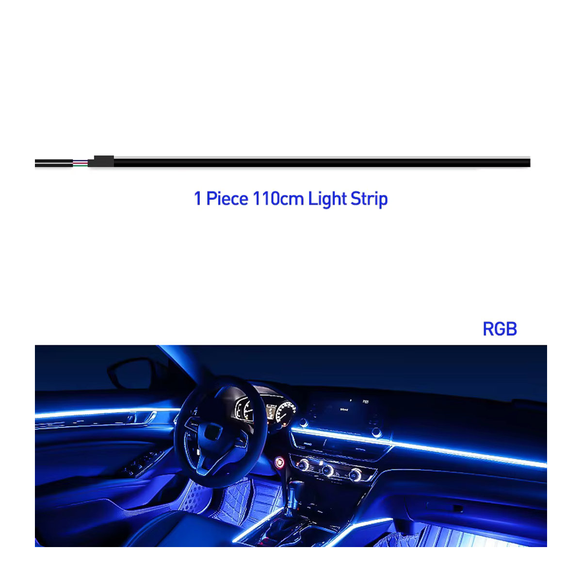 MAGIC COLORM 18-in-1 Auto-Umgebungslicht mit 64 Farben und Bluetooth-App-Steuerung, RGB-Acrylstreifen für den Innenraum - Bild 7