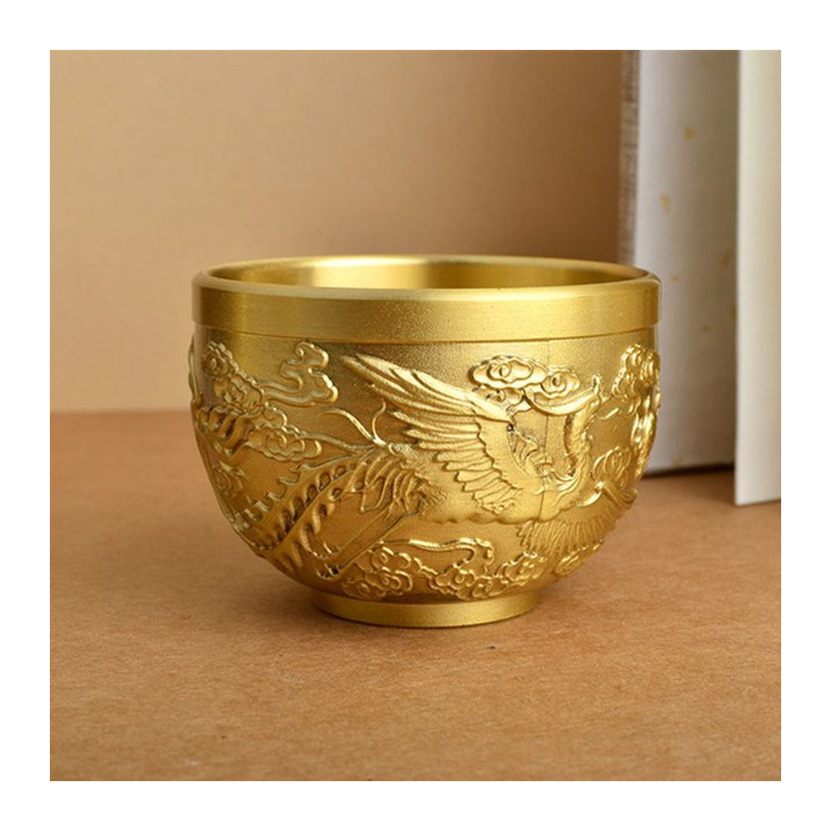 MagiDeal Feng Shui Messing Schüssel in Gold für Erfolg und Glück als Dekoration für Büro und Heim - Bild 1