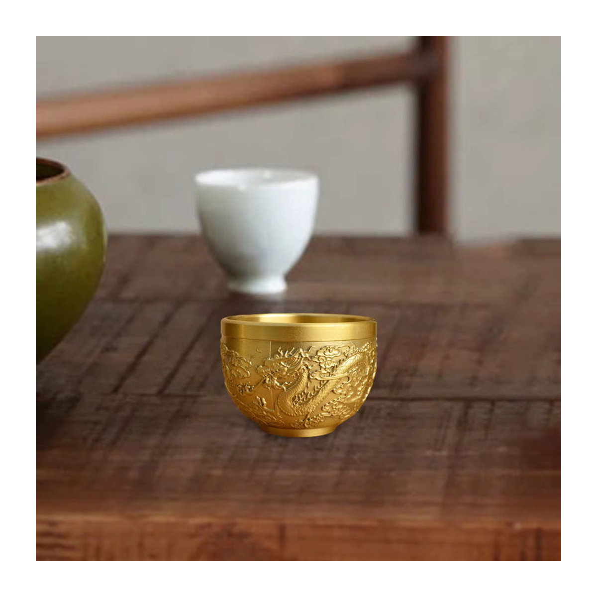 MagiDeal Feng Shui Messing Schüssel in Gold für Erfolg und Glück als Dekoration für Büro und Heim - Bild 4