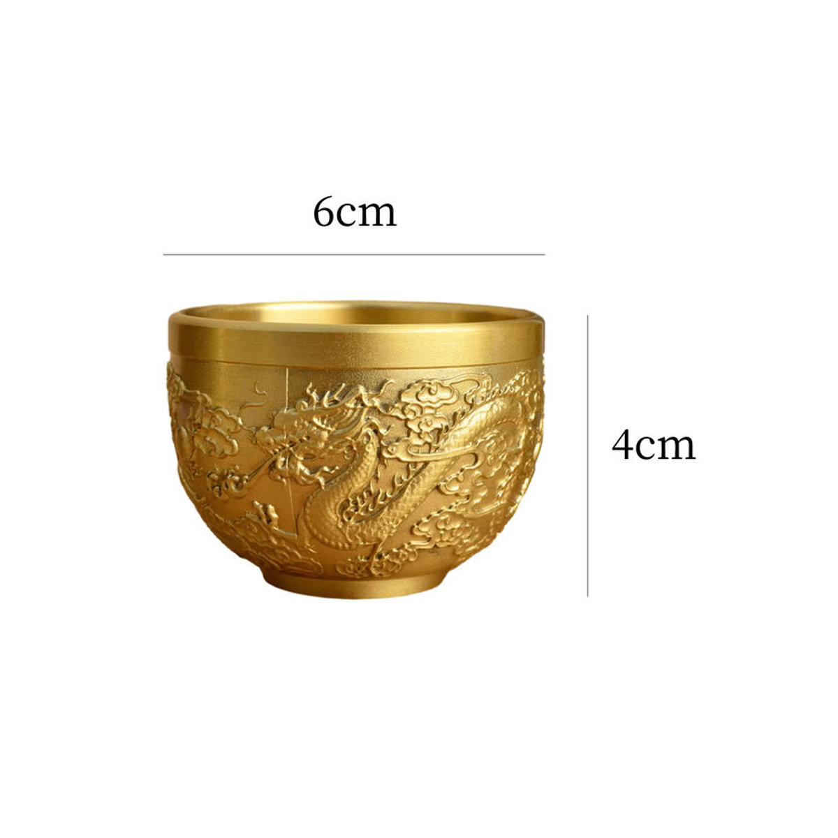 MagiDeal Feng Shui Messing Schüssel in Gold für Erfolg und Glück als Dekoration für Büro und Heim - Bild 6
