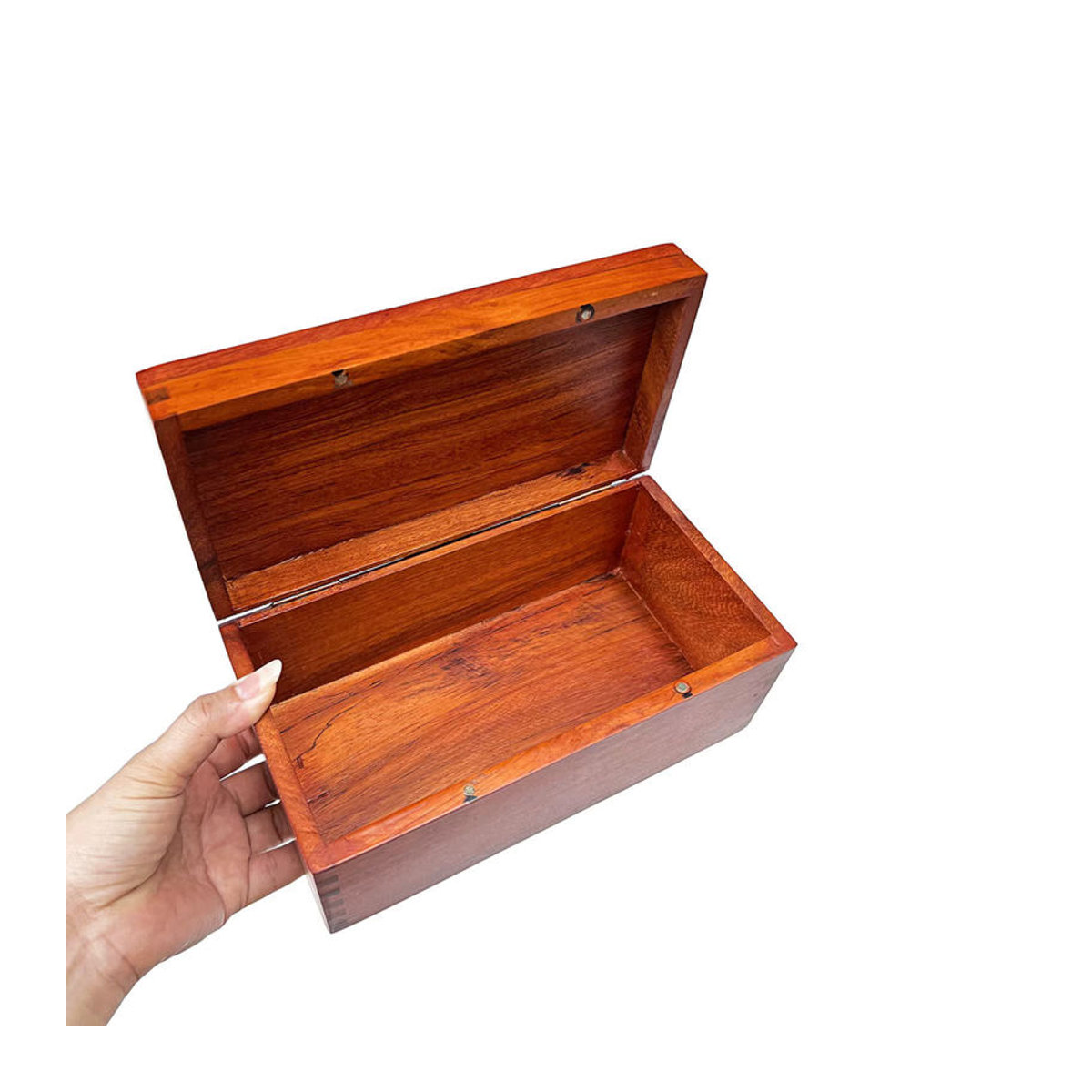 MagiDeal Schmuckschatulle aus Holz in Braun im Vintage-Stil mit floralem Design als Schmuck-Organizer für Damen - Bild 4