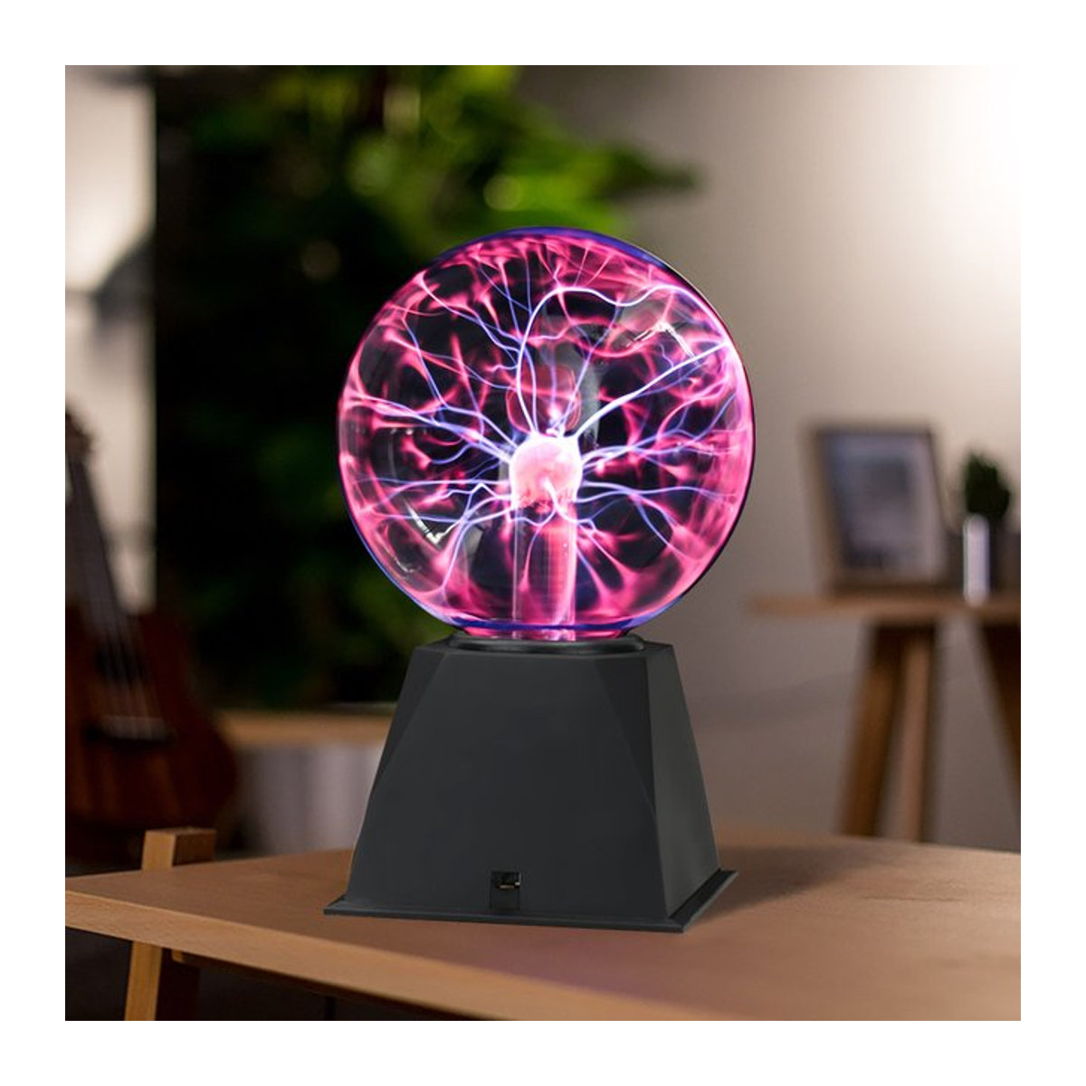 Magische Plasma Ball Lampe mit LED-Nachtlicht und Glas-Kugelleuchte in Bunt für moderne Atmosphäre und Party-Dekoration mit EU-Stecker - Bild 1