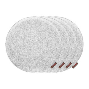 MAGMA Stuhlkissen Avaro 4er Set Rund Grau aus Polyester