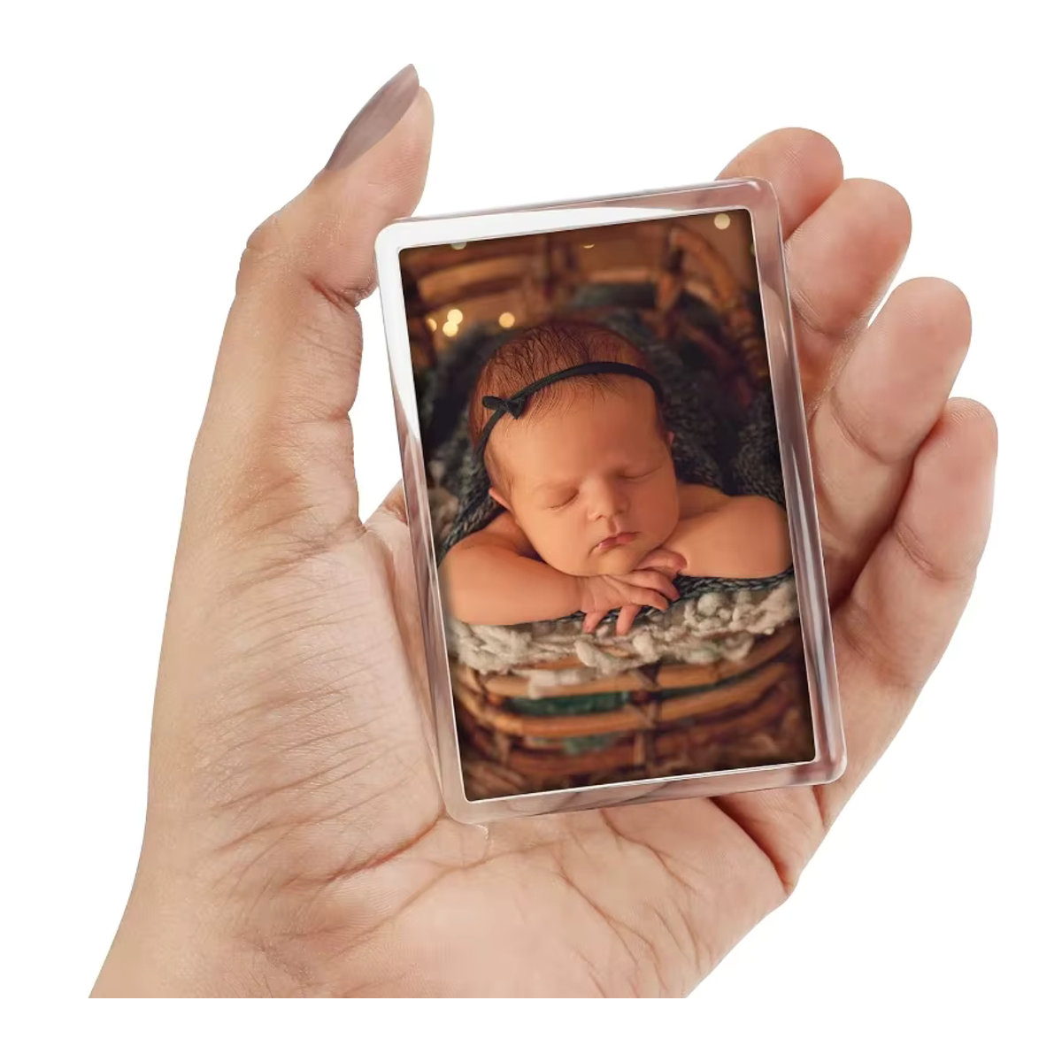 Magnetische Acryl-Fotohalter in Transparent für Kühlschrank und Büro, 12 Stück rechteckige Display-Rahmen aus Kunststoff - Bild 3