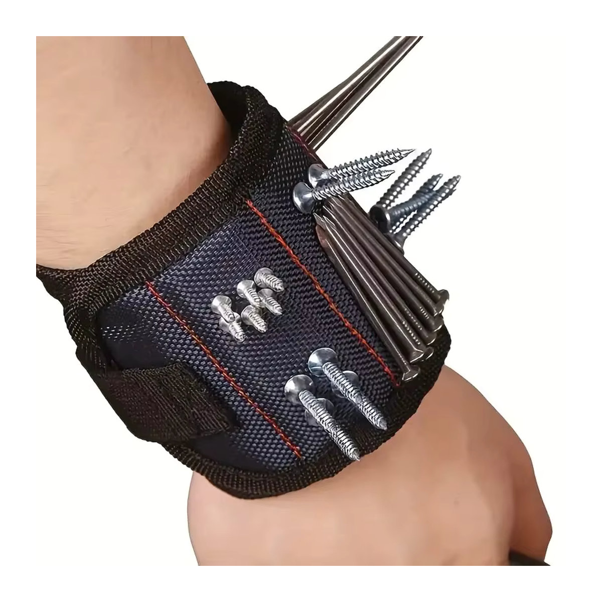 Magnetische Handgelenkschlaufe zur Aufbewahrung von Schrauben und Kleinteilen in Schwarz - Bild 2