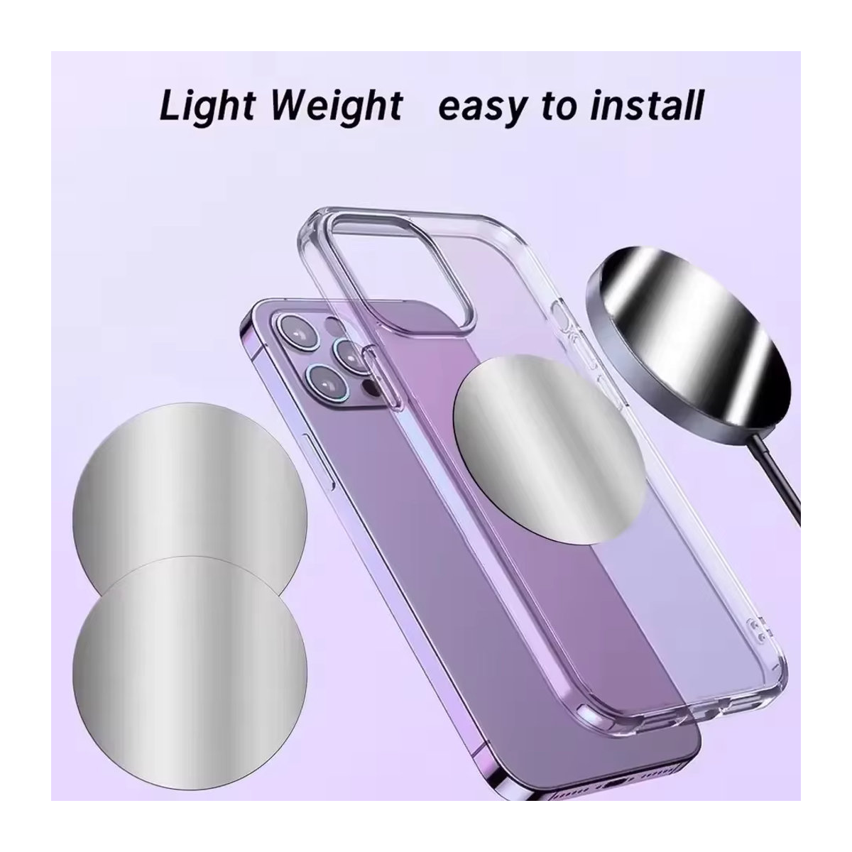 Magnetische Metallplatte Disk Silber 8 cm Selbstklebender Eisen Patch für Handy und Tablet zur Nutzung mit Magnetischen Haltern - Bild 2