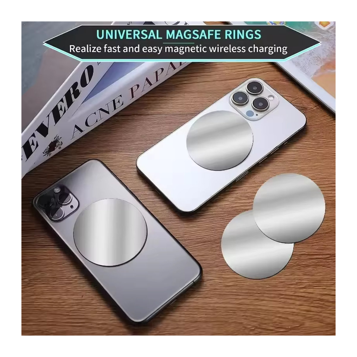 Magnetische Metallplatte Disk Silber 8 cm Selbstklebender Eisen Patch für Handy und Tablet zur Nutzung mit Magnetischen Haltern - Bild 6