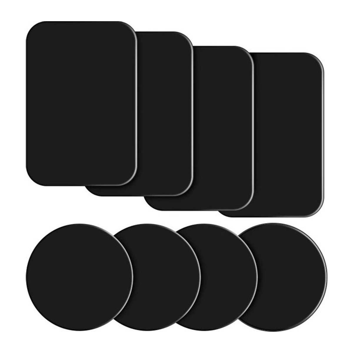 Magnetische Metallplatten als Aufkleber für Handyhalterungen in Silber und Schwarz - Bild 1