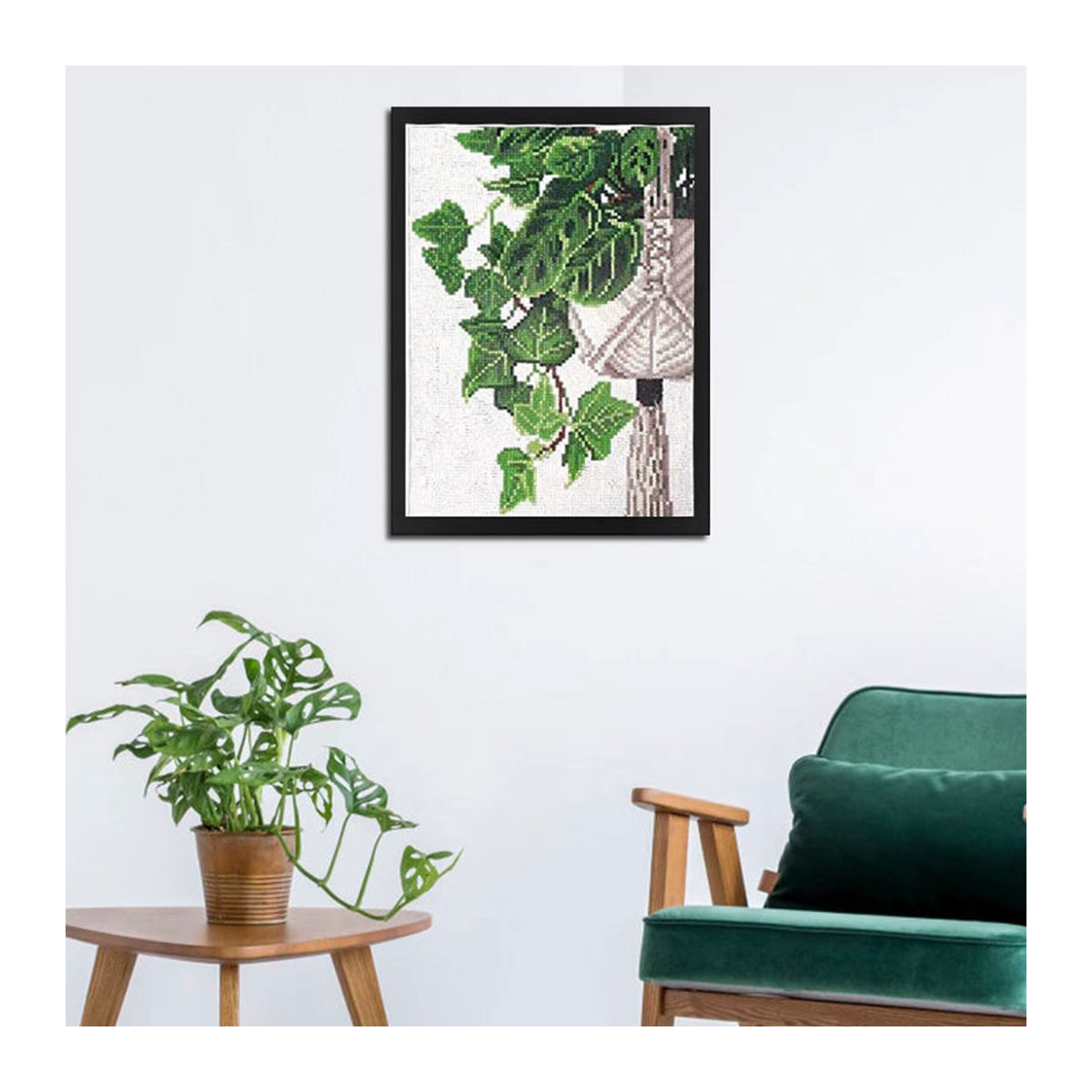 Magnetischer Fotorahmen für Diamantmalerei aus Kunststoff in Schwarz, B/H: 25 x 35 cm - Bild 3