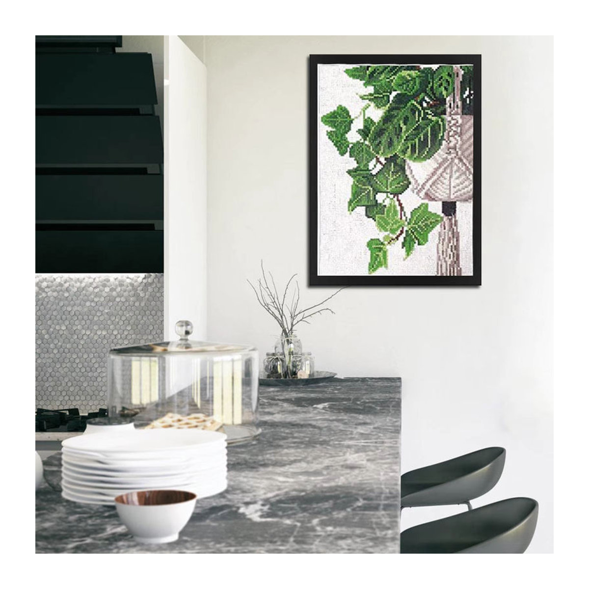 Magnetischer Fotorahmen für Diamantmalerei aus Kunststoff in Schwarz, B/H: 25 x 35 cm - Bild 4
