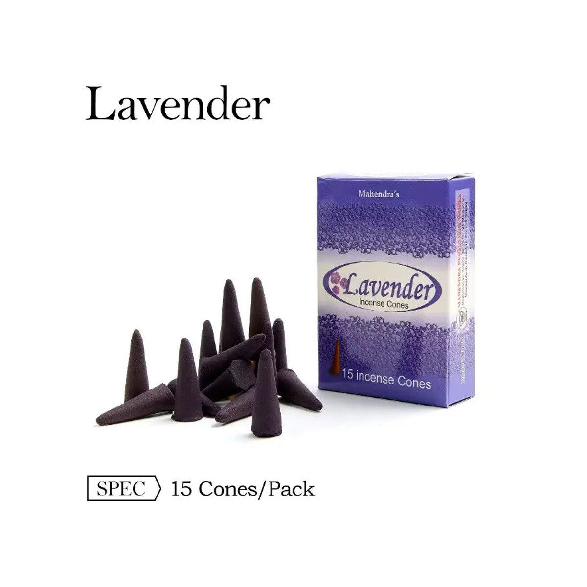 Mahendra Räucherkegel Set für Aromatherapie und Meditation in Sandelholz, Lavendel, Vanille, Strawberry und Jasmin, mehrfarbig - Bild 2