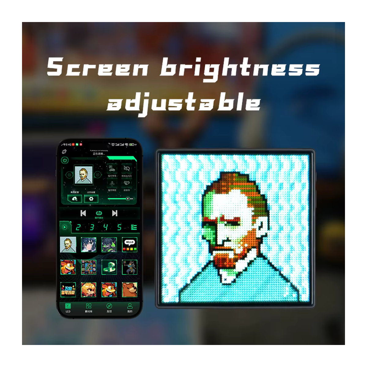 MAIMEIMI LED Pixel Display RGB mit App-Steuerung für DIY Text Muster und Animationen in Bunt - Bild 5