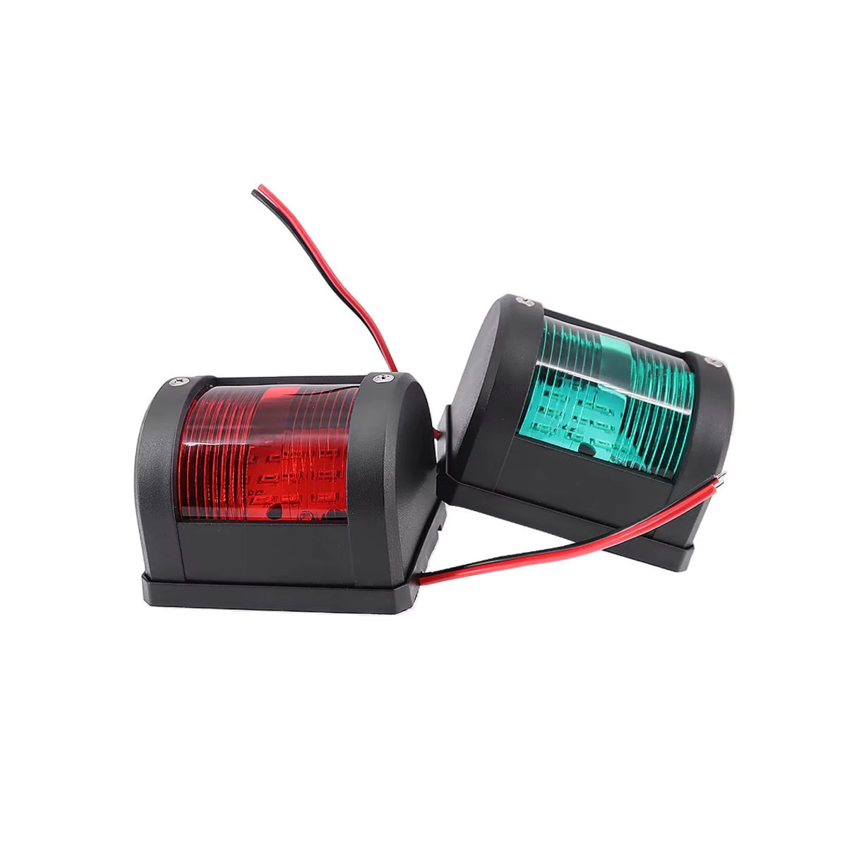MAIMEIMI Marine Boot Navigationslichter Set aus 1 oder 2 Stück in Rot und Grün, wasserdichte Segellichter zur Seitenmarkierung für Boote und Pontons - Bild 5