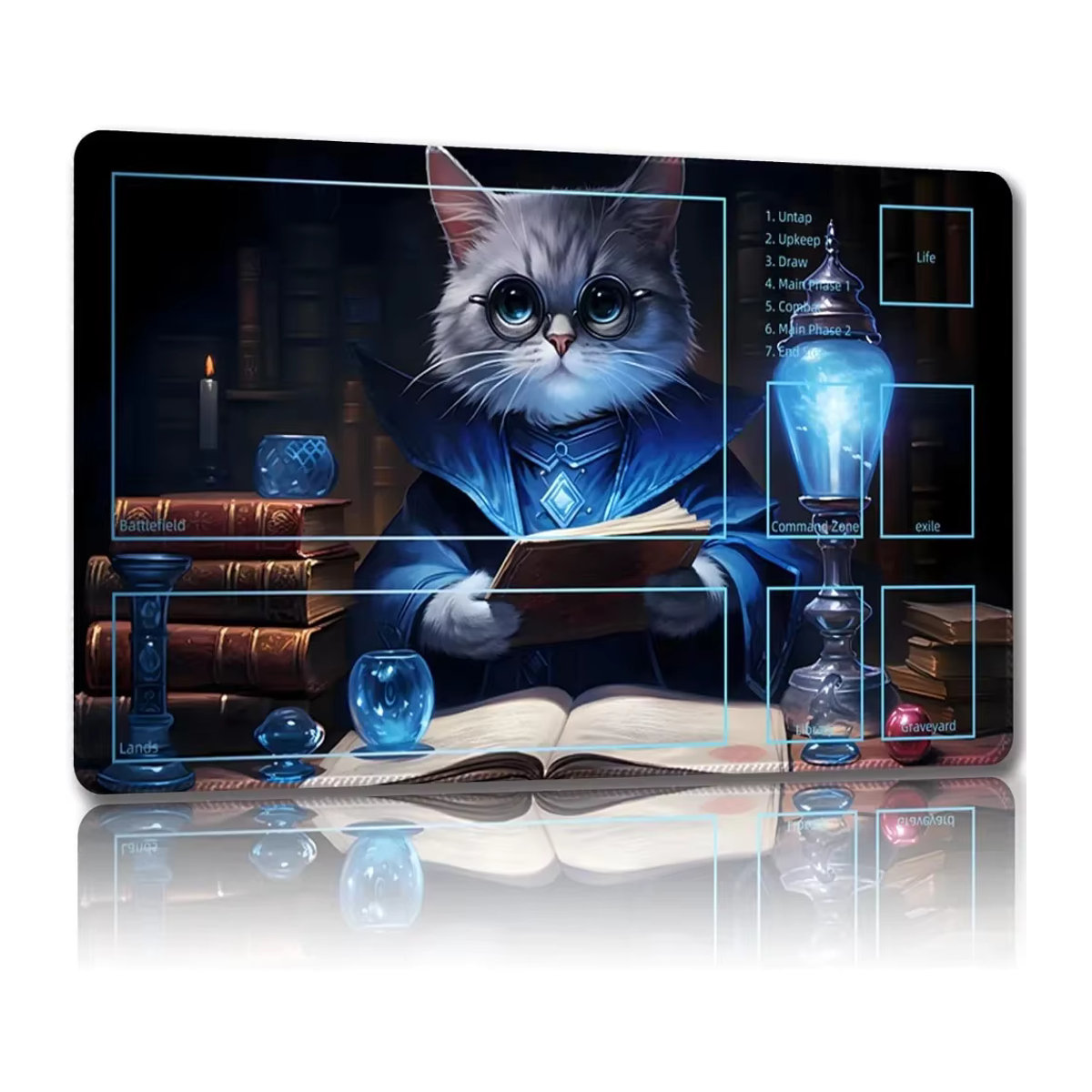 Mairuige Gaming-Mauspad Katze 6-Zusatzkampf mehrfarbig rechteckig aus Textil - Bild 2