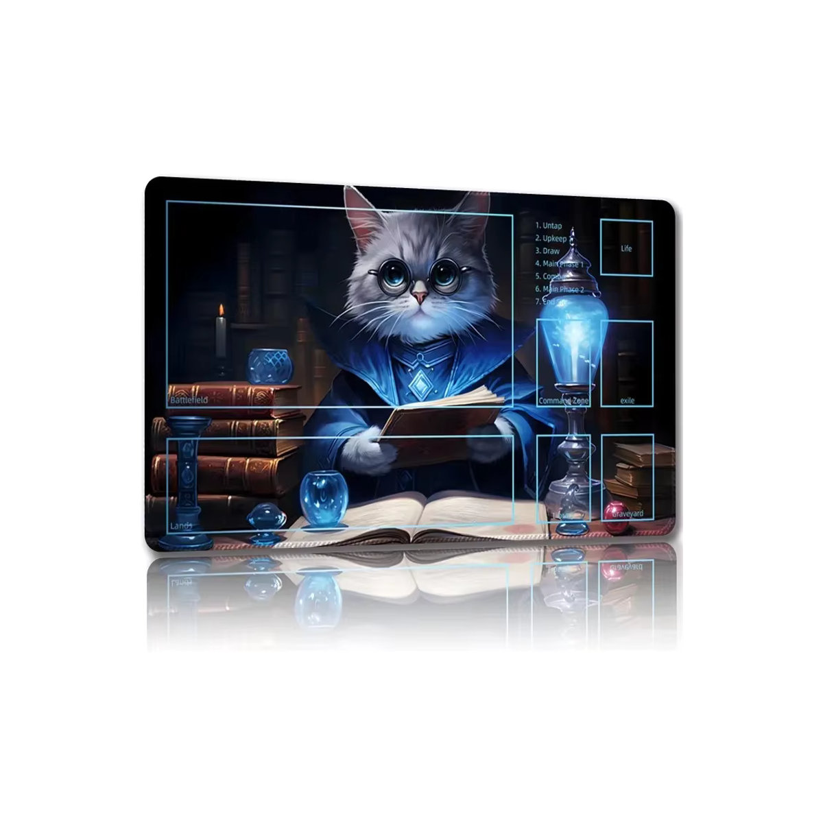 Mairuige Gaming-Mauspad Katze 6-Zusatzkampf mehrfarbig rechteckig aus Textil - Bild 6