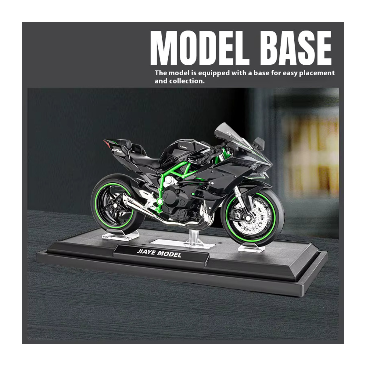 Maisto Kawasaki H2R Motorradmodell aus Metall im Maßstab 1:12, Farbe Schwarz - Bild 4