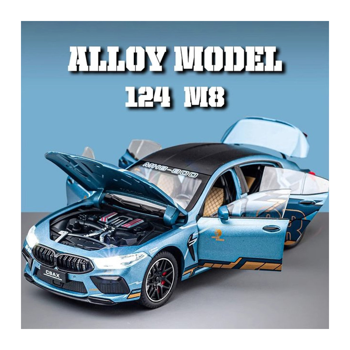 Maisto M8 Luxusauto Spielzeugmodell aus Metall im Maßstab 1:24 in Schwarz oder Blau - Bild 1