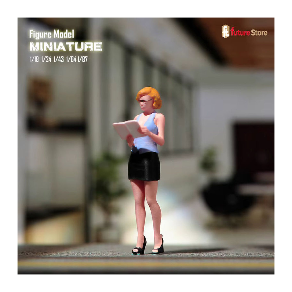 MAK Dekorative Frauenfigur aus Kunstharz in Mehrfarbig für Modellbau und Sammler - Bild 4