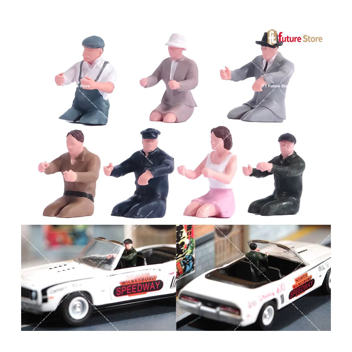 MAK Miniatur Fahrer Figuren für Modellbau und Fahrzeug-Szenen, mehrfarbig, Kunststoff - Bild 1