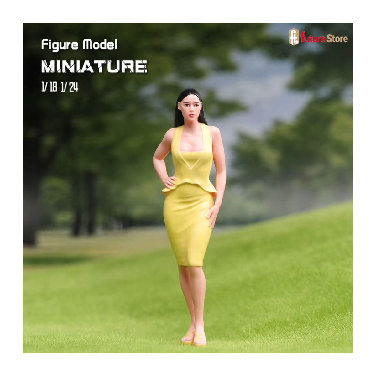MAK Miniatur Figur Mädchen aus Kunstharz für Diorama und Modellbau, mehrfarbig - Bild 5