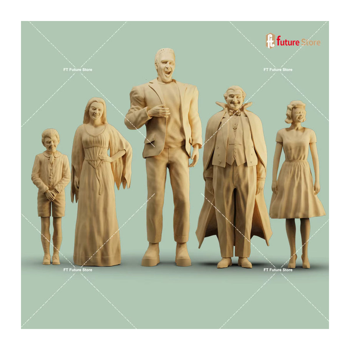MAK Retro-Filmfiguren Diorama Mini Puppen aus Kunststoff in Beige als kreative Szene Requisite und Dekoration - Bild 3