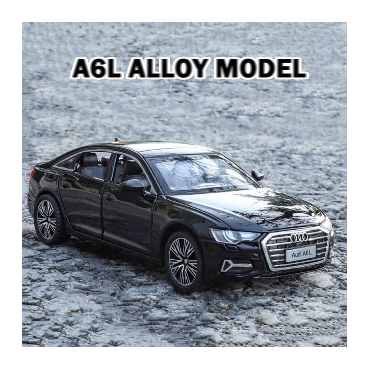 MAKEDA Diecast Modellauto A6L S400L in Weiß und Schwarz mit Sound und Licht sowie öffnbaren Türen und Lenkung im Maßstab 1:32 - Bild 1