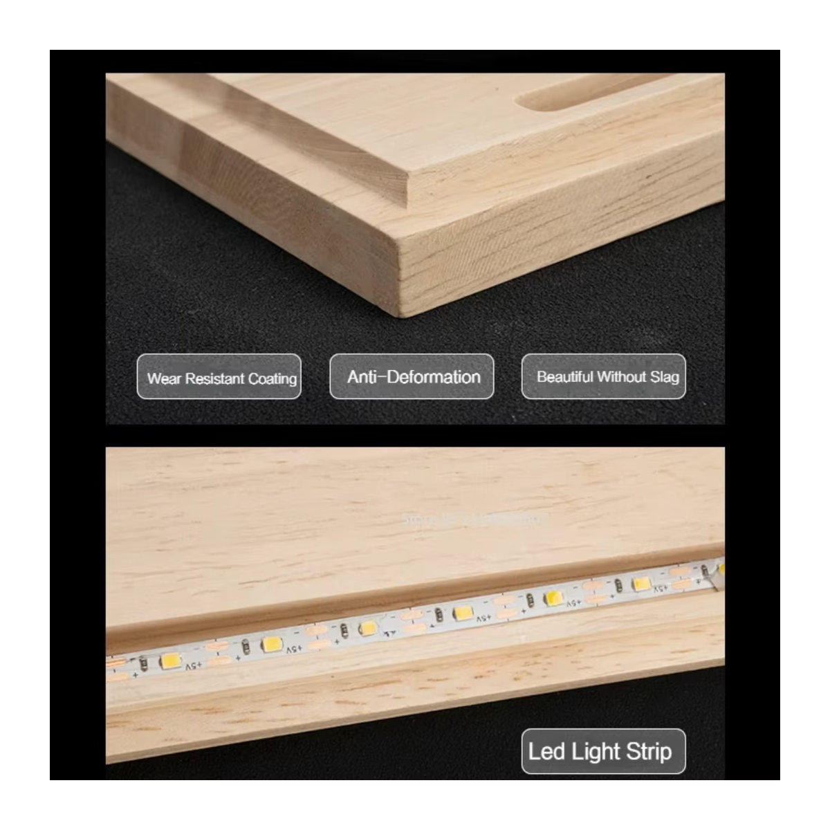 MAKEDA Staubschutzbox aus Acrylglas mit LED-Leuchten und Holzsockel für Automodelle in den Maßstäben 1:9, 1:24 und 1:32, transparent - Bild 3