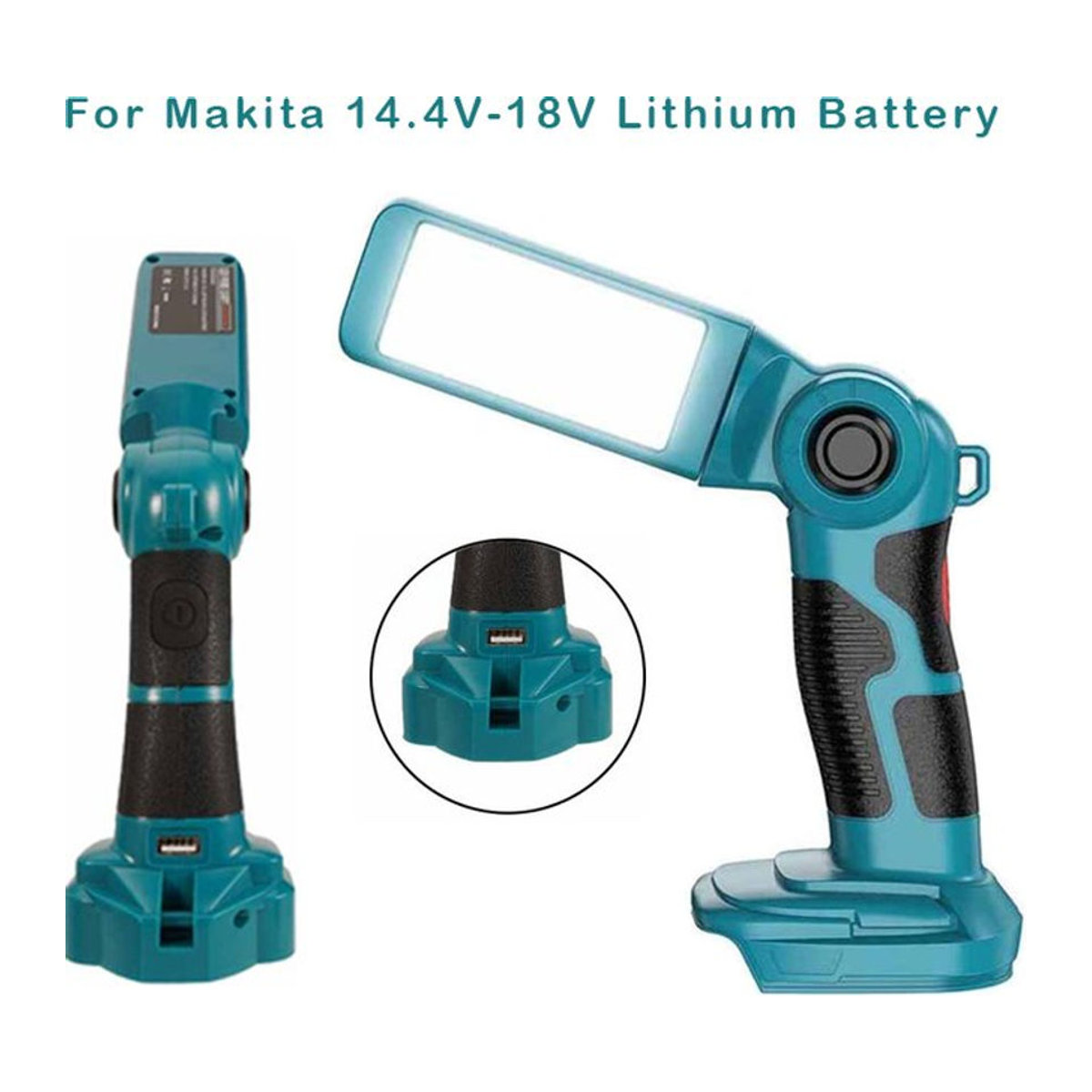 Makita 12W LED-Arbeitsleuchte mit USB für 14,4V-18V Lithium-Akku, Tragbares Spotlight für Indoor und Outdoor - Bild 1