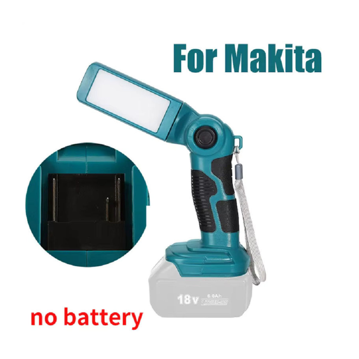 Makita 12W LED-Arbeitsleuchte mit USB für 14,4V-18V Lithium-Akku, Tragbares Spotlight für Indoor und Outdoor - Bild 4