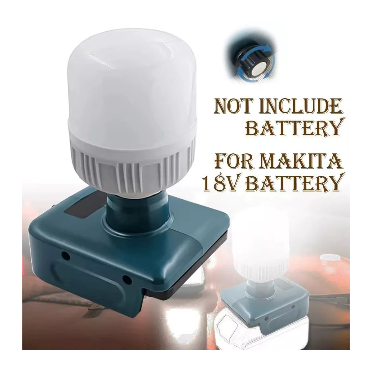Makita 18V Li-Ionen Kabellose LED-Lampe als Notfall-Flutlicht und Campinglampe mit kaltweißem Licht für Innen- und Außenbereiche - Bild 2