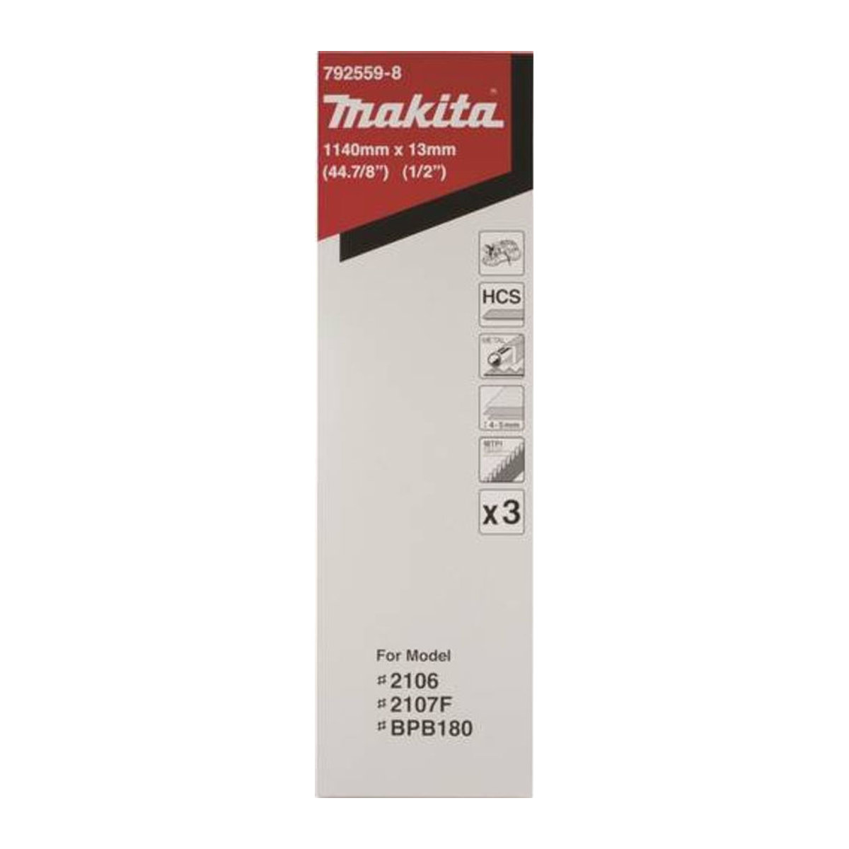 Makita Bandsägeblatt 18Z für Metall 3er-Pack 792559-8 - Bild 1