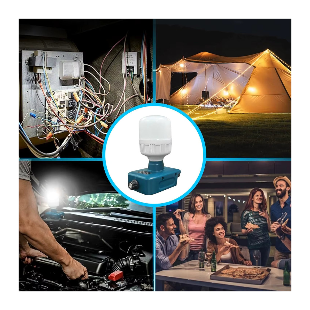 Makita LED-Arbeitsleuchte 12 W für Li-Ionen-Akkus 18 V, tragbare Niederspannungslampe für Camping und Outdoor - Bild 6