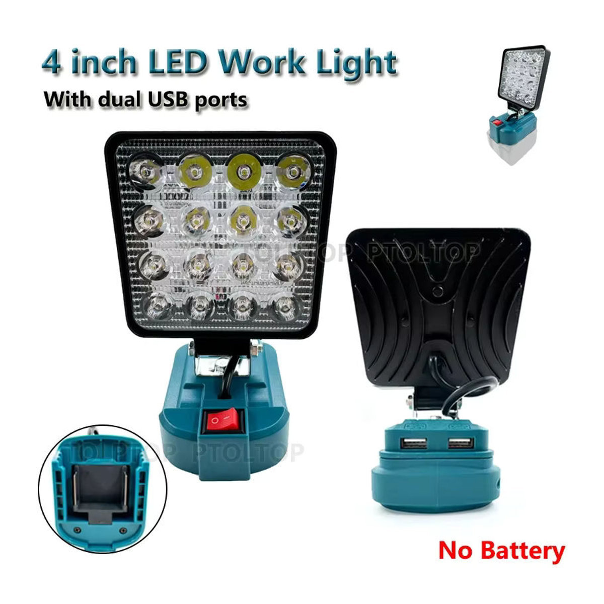 Makita LED Arbeitsleuchte mit USB für 14,4 V und 18 V Li-Ion Akku als Outdoor Taschenlampe und Camping Laterne für Notfälle - Bild 3