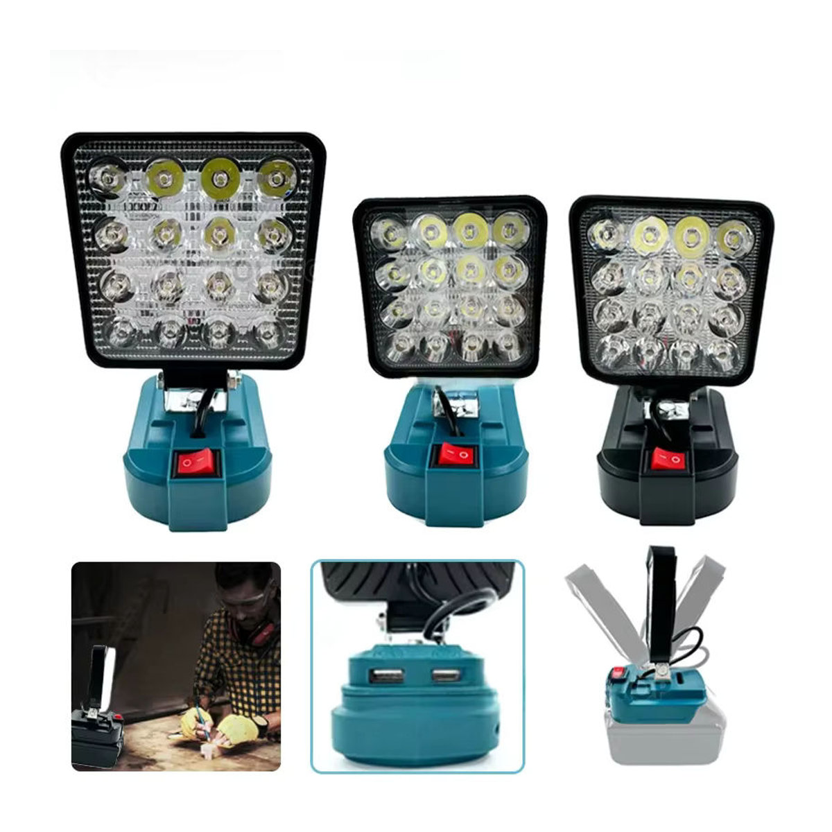 Makita LED Arbeitsleuchte mit USB für 14,4 V und 18 V Li-Ion Akku als Outdoor Taschenlampe und Camping Laterne für Notfälle - Bild 7