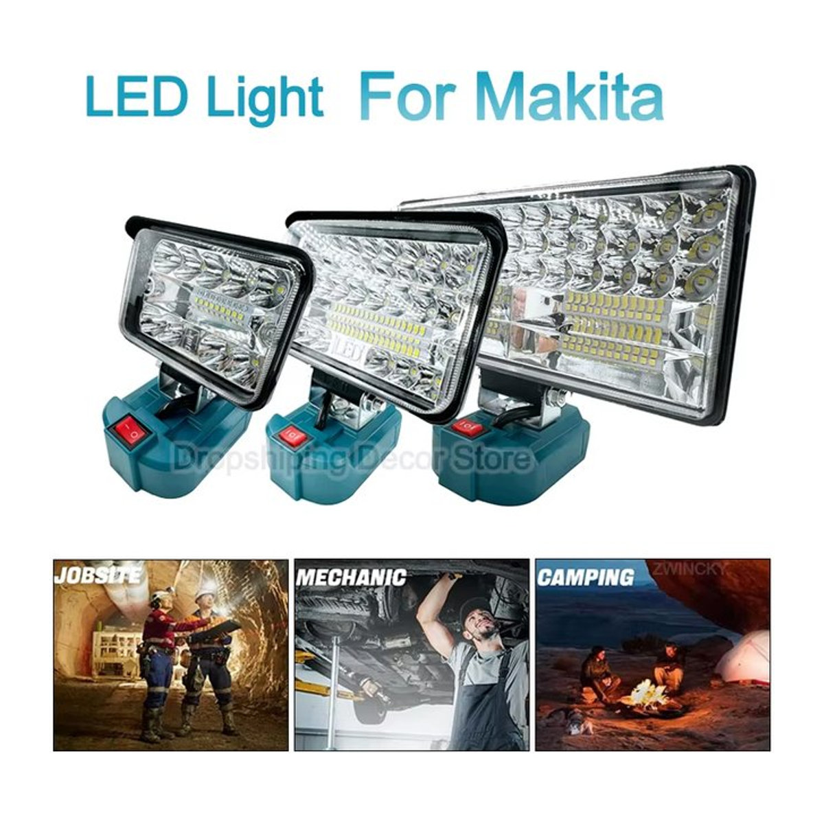 Makita LED Flutlicht für 18V Li-Ion Akku, kabelloser Outdoor-Scheinwerwer für Arbeiten und Angeln - Bild 1