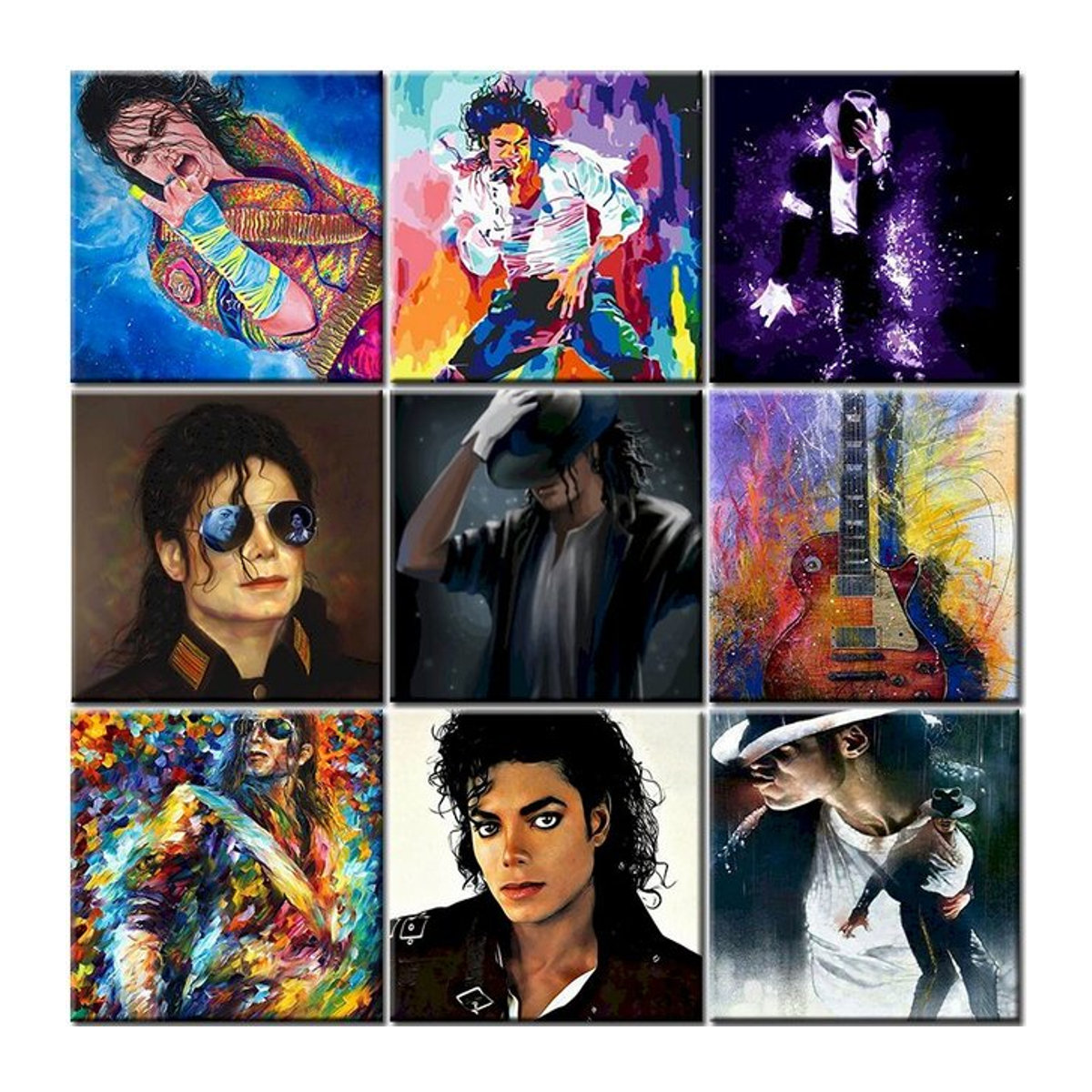 Malen nach Zahlen Set Michael Jackson von CHENISTORY mit Acrylfarben und Leinwand in Mehrfarbig für Erwachsene - Bild 1
