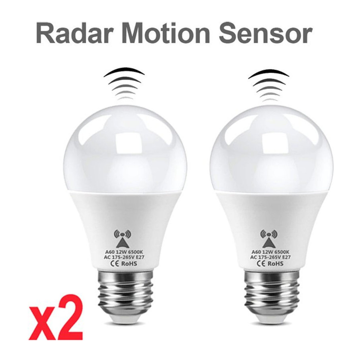 MALITAI 2er-Set LED Nachtlicht mit Radar-Bewegungssensor in Weiß aus Aluminium im minimalistischen Design - Bild 1