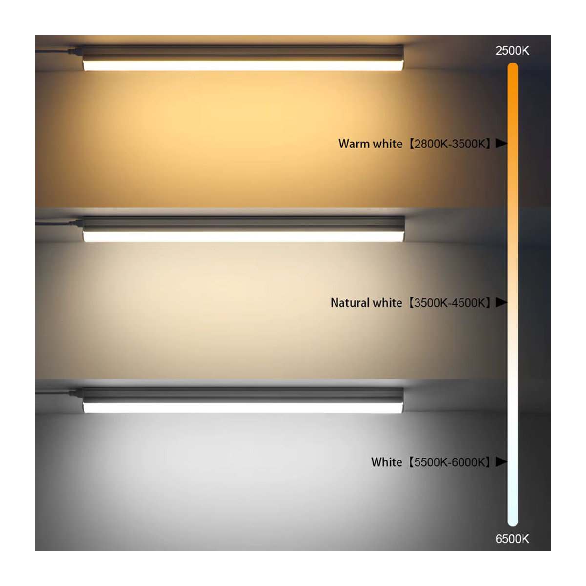 MALITAI T5 T8 LED-Lichtröhre mit Aluminiumstange in Neutralweiß, 50 cm - Bild 1