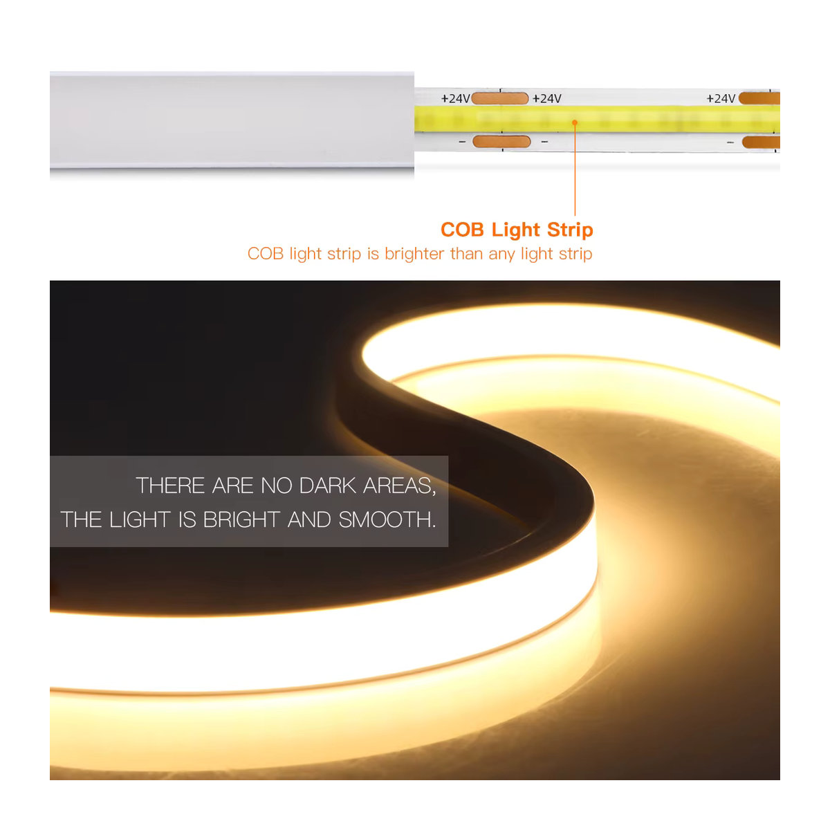 MALITAI USB 5V COB LED Streifen mit PIR Bewegungssensor, wasserdichtes Silikon Neon Band für Küche, Schrank und Bett, minimalistisches Design - Bild 3