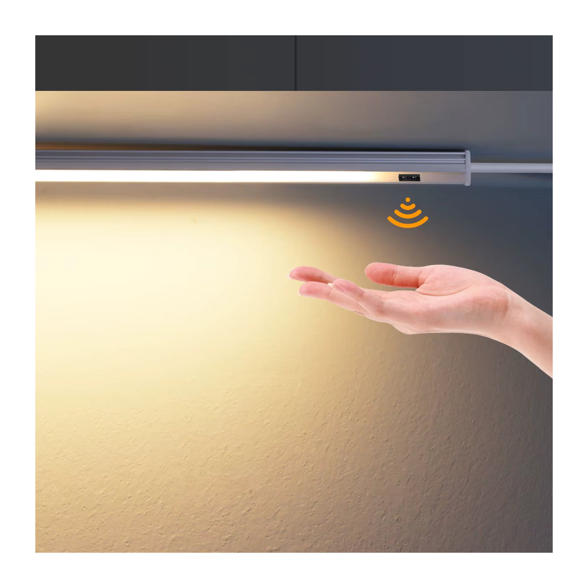 MALITAI USB-Küchen-LED-Leuchte mit berührunglosem Handwellen-Sensor in Weiß für Schränke, Regale und Werkbänke - Bild 2
