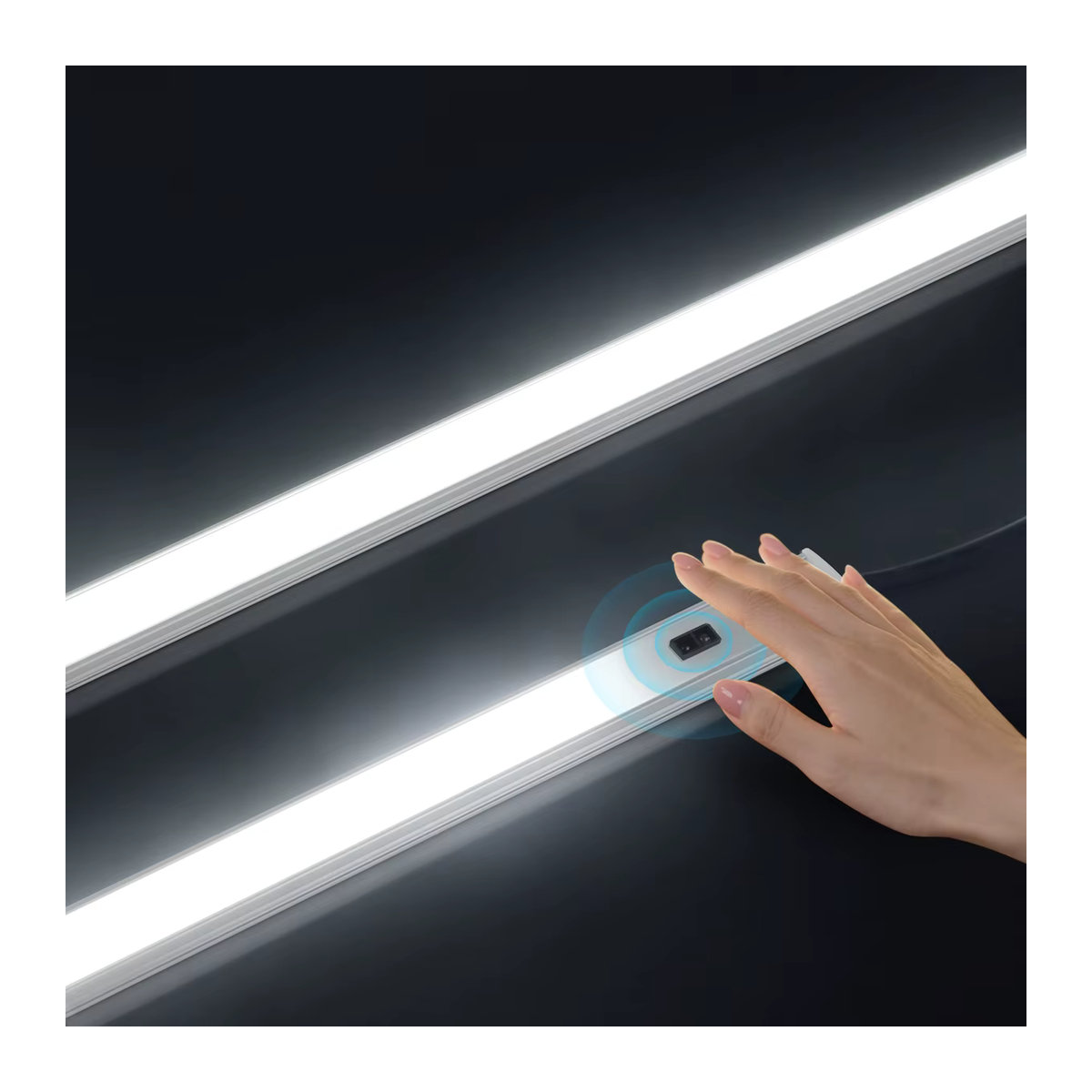 MALITAI USB-Küchen-LED-Leuchte mit berührunglosem Handwellen-Sensor in Weiß für Schränke, Regale und Werkbänke - Bild 4
