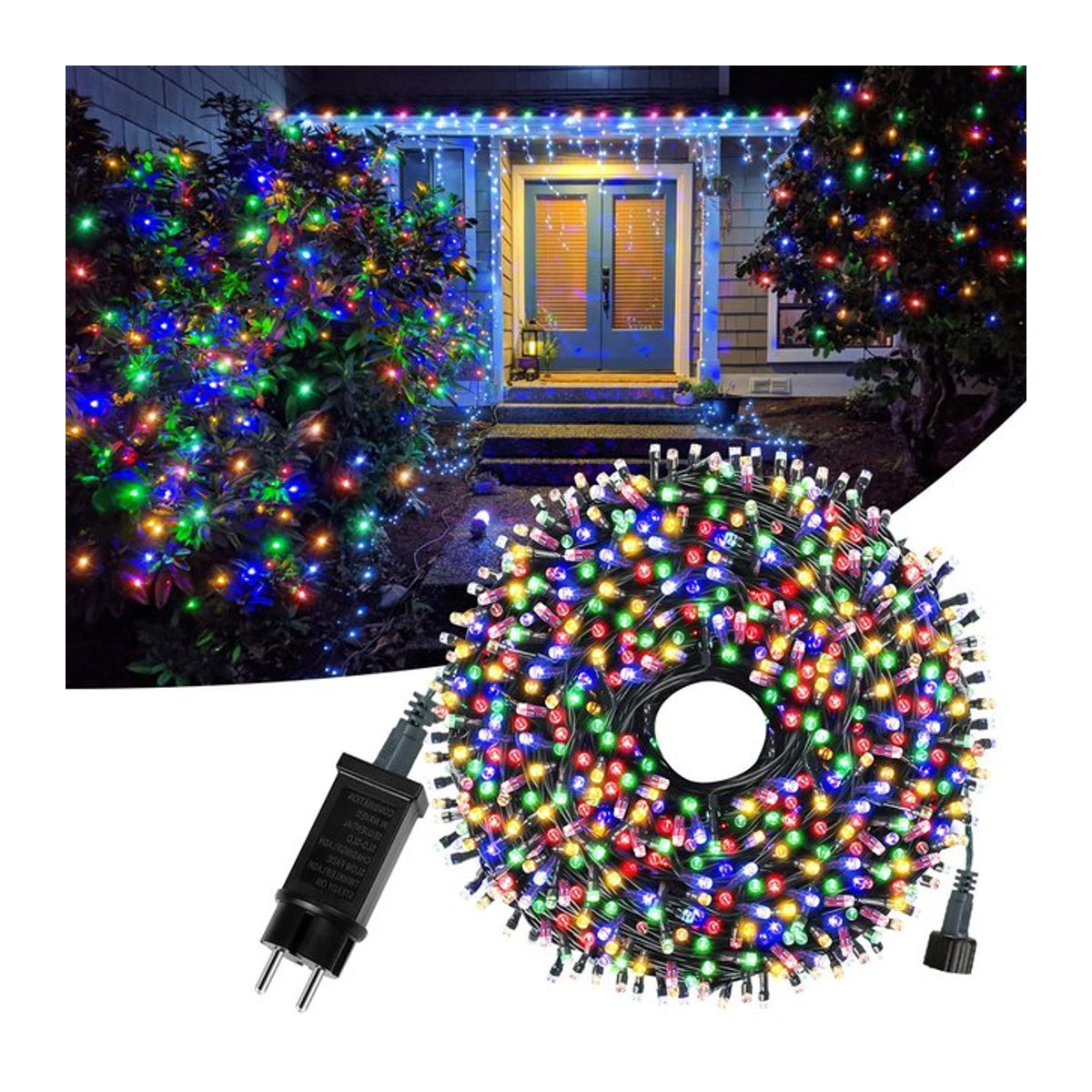 MALITAI Wasserdichte LED Outdoor Garten Lichterkette für Weihnachten und Party Dekoration - Bild 1