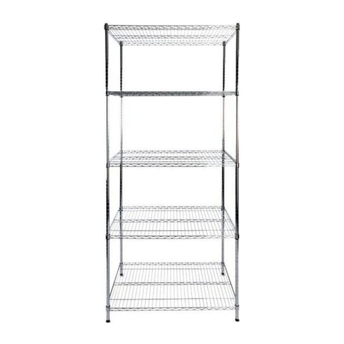 Mammut Schwerlastregal Himalaya Metallregal verchromt mit 5 Böden H x B x T: 200 x 90 x 60 cm - Bild 1