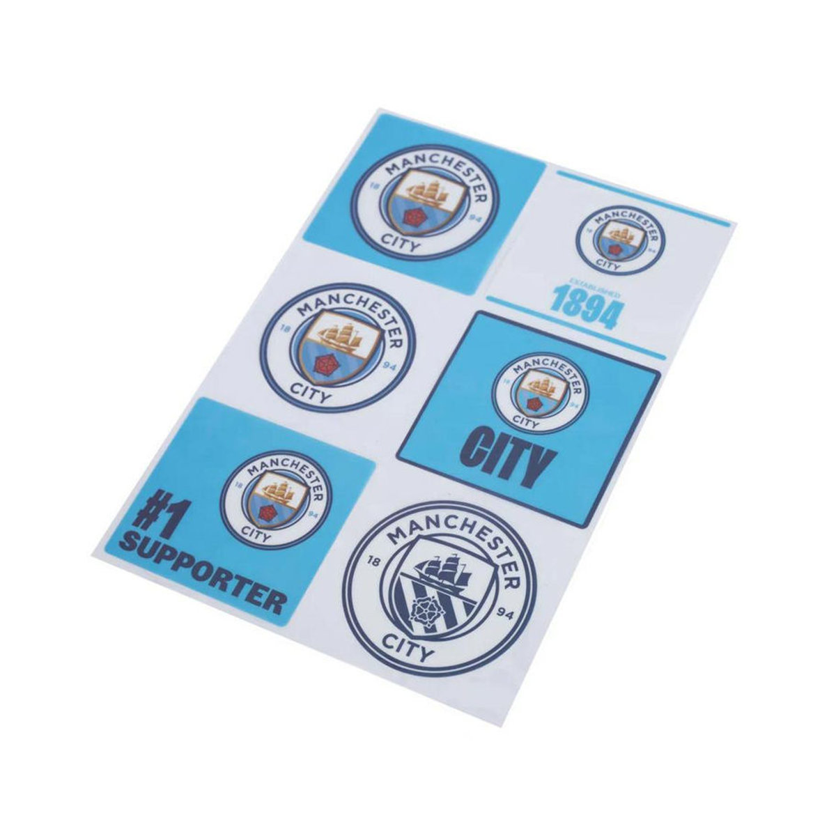 Manchester City FC Autoaufkleber Set Mehrfarbig A4 - Bild 2