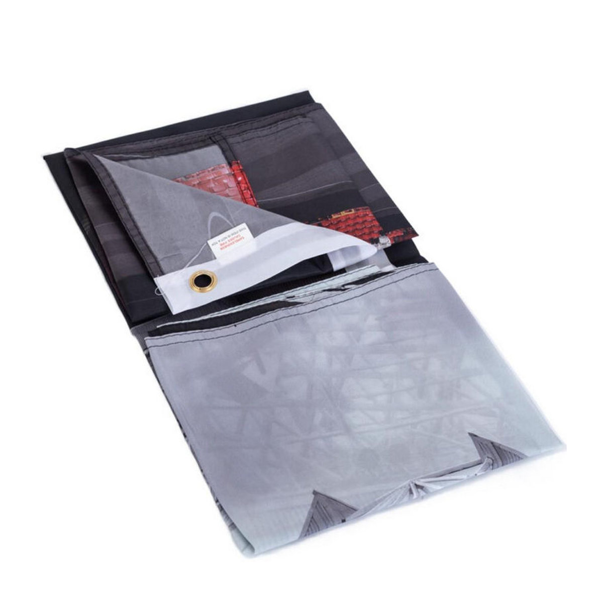 Manchester United FC Old Trafford Flagge aus Textil in Rot/Schwarz mit Wappen und Metallösen, Breite: 91 cm - Bild 2