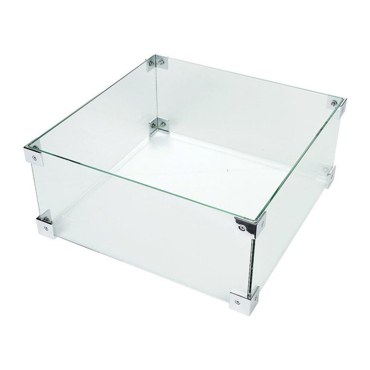 Mania Happy Cocooning Glasschirm für Feuertisch, rechteckig, transparent, B/H/T: 56 x 56 x 26 cm - Bild 1